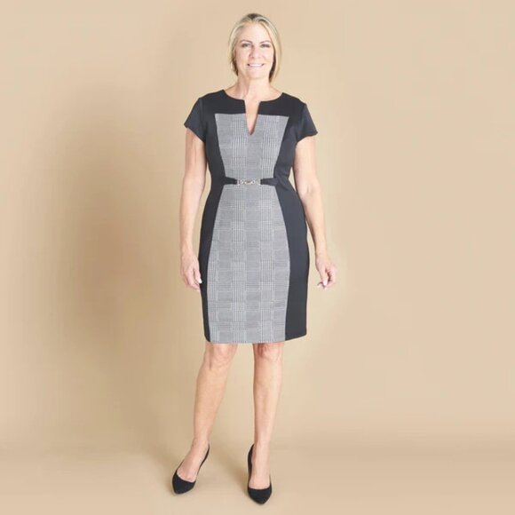 Black Plaid Connected Apparel Dress - Picture 6 of 7